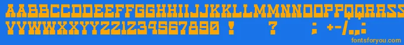 GomariceGameMusicLove Font – Orange Fonts on Blue Background