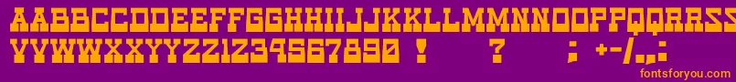 GomariceGameMusicLove Font – Orange Fonts on Purple Background