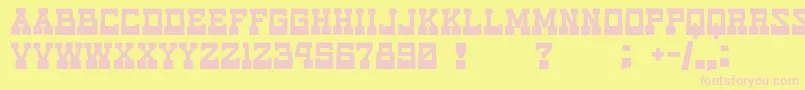 GomariceGameMusicLove Font – Pink Fonts on Yellow Background