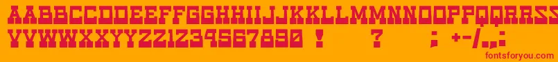 GomariceGameMusicLove Font – Red Fonts on Orange Background