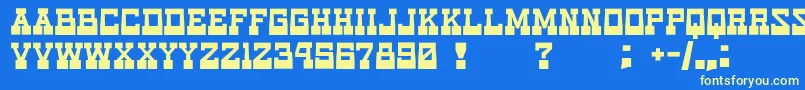 GomariceGameMusicLove Font – Yellow Fonts on Blue Background