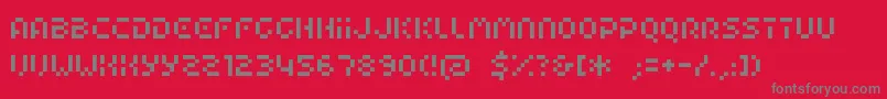 Hiairportdeparture Font – Gray Fonts on Red Background