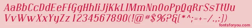 Coving10 Font – Red Fonts on Pink Background