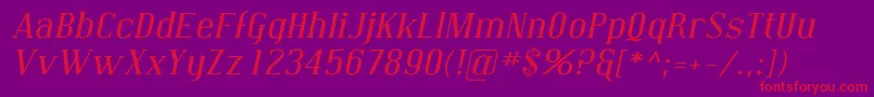 Coving10 Font – Red Fonts on Purple Background