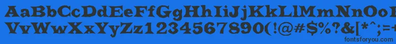 ATrianglerbrk Font – Black Fonts on Blue Background