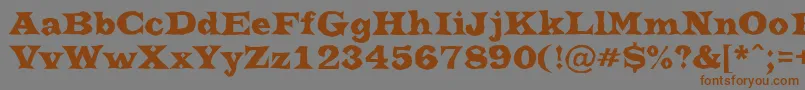 ATrianglerbrk Font – Brown Fonts on Gray Background