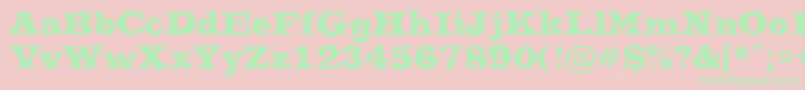 ATrianglerbrk Font – Green Fonts on Pink Background