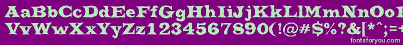 ATrianglerbrk Font – Green Fonts on Purple Background