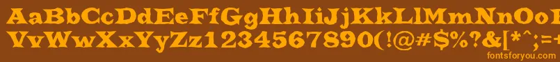 ATrianglerbrk Font – Orange Fonts on Brown Background