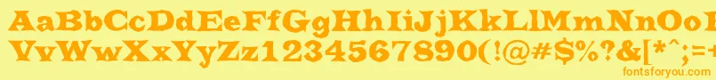 ATrianglerbrk Font – Orange Fonts on Yellow Background