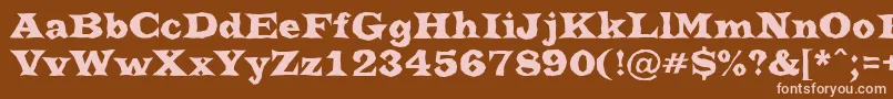 ATrianglerbrk Font – Pink Fonts on Brown Background