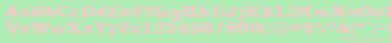 ATrianglerbrk Font – Pink Fonts on Green Background