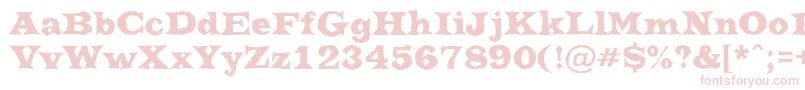 Fonte ATrianglerbrk – fontes rosa em um fundo branco