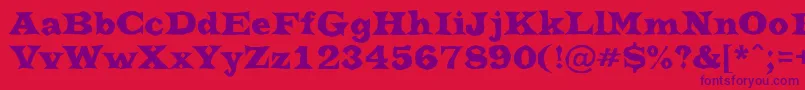 ATrianglerbrk Font – Purple Fonts on Red Background