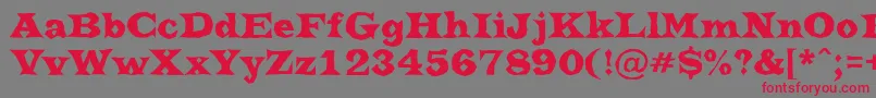 ATrianglerbrk Font – Red Fonts on Gray Background