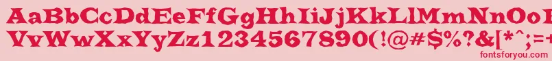 ATrianglerbrk Font – Red Fonts on Pink Background