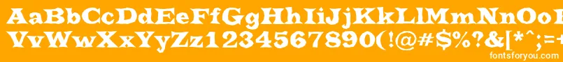 ATrianglerbrk Font – White Fonts on Orange Background