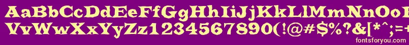 ATrianglerbrk Font – Yellow Fonts on Purple Background