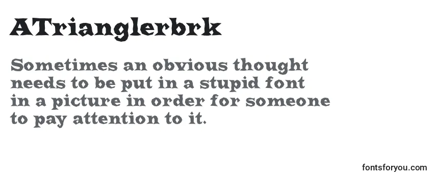 Review of the ATrianglerbrk Font