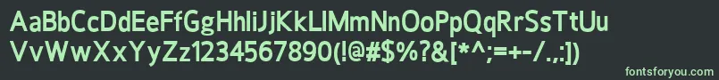 HoxtonBold-fontti – vihreät fontit mustalla taustalla