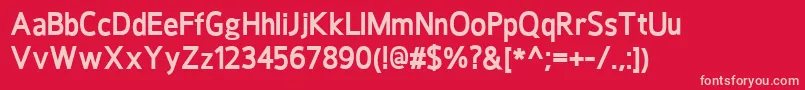HoxtonBold Font – Pink Fonts on Red Background