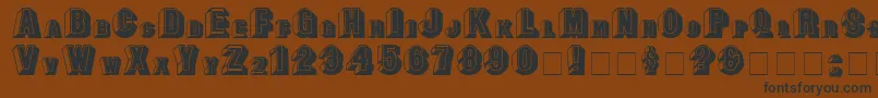 LeeCapitals Font – Black Fonts on Brown Background