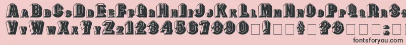 LeeCapitals Font – Black Fonts on Pink Background