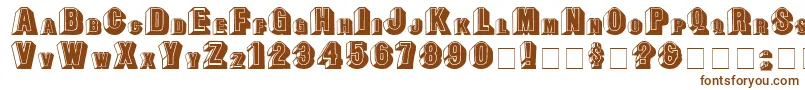 LeeCapitals-fontti – ruskeat fontit valkoisella taustalla