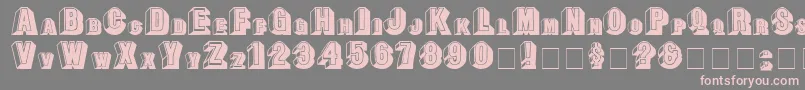 LeeCapitals Font – Pink Fonts on Gray Background