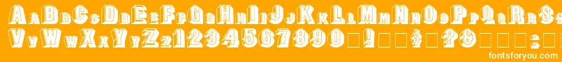 LeeCapitals Font – White Fonts on Orange Background