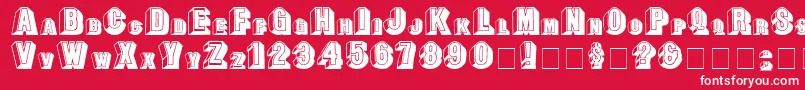 LeeCapitals Font – White Fonts on Red Background