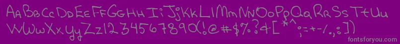 Czcionka QuirkRegular – szare czcionki na fioletowym tle
