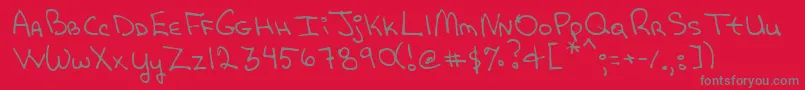 QuirkRegular Font – Gray Fonts on Red Background