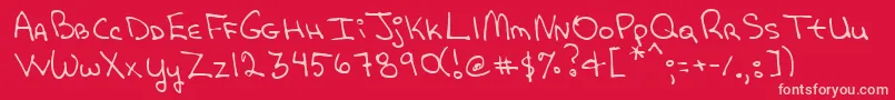 fuente QuirkRegular – Fuentes Rosadas Sobre Fondo Rojo