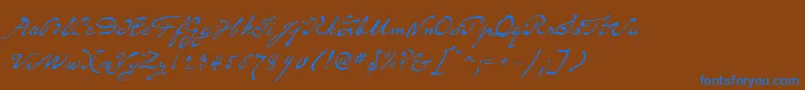SameSexMarriageScriptLdo Font – Blue Fonts on Brown Background