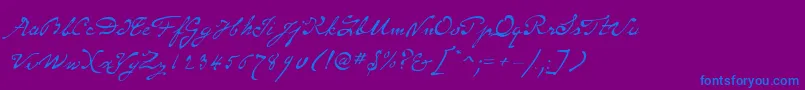 SameSexMarriageScriptLdo Font – Blue Fonts on Purple Background