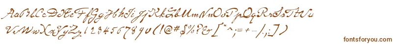 SameSexMarriageScriptLdo-Schriftart – Braune Schriften auf weißem Hintergrund