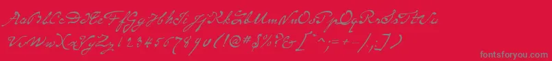SameSexMarriageScriptLdo Font – Gray Fonts on Red Background