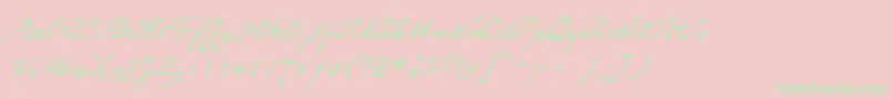 SameSexMarriageScriptLdo Font – Green Fonts on Pink Background