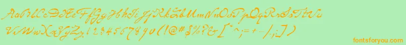 SameSexMarriageScriptLdo Font – Orange Fonts on Green Background