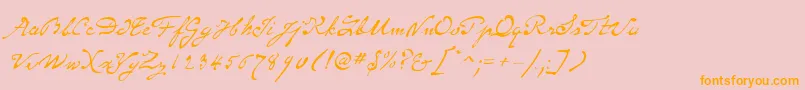 SameSexMarriageScriptLdo Font – Orange Fonts on Pink Background