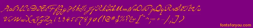 SameSexMarriageScriptLdo Font – Orange Fonts on Purple Background