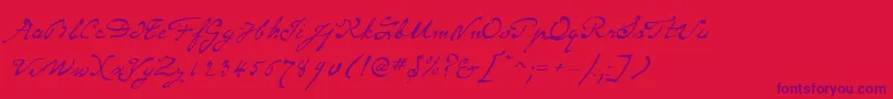 SameSexMarriageScriptLdo Font – Purple Fonts on Red Background