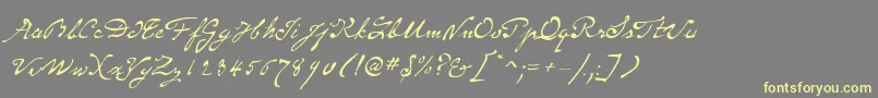 SameSexMarriageScriptLdo Font – Yellow Fonts on Gray Background