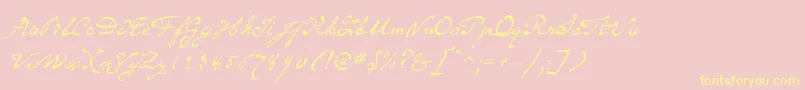 SameSexMarriageScriptLdo Font – Yellow Fonts on Pink Background
