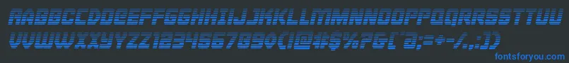 Cyborgroostergradital Font – Blue Fonts on Black Background