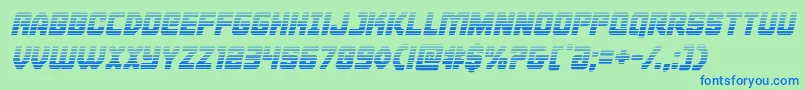 フォントCyborgroostergradital – 青い文字は緑の背景です。