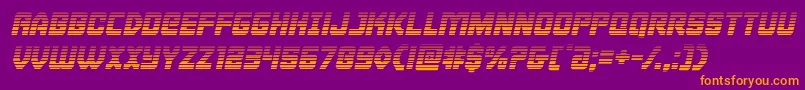 Cyborgroostergradital Font – Orange Fonts on Purple Background