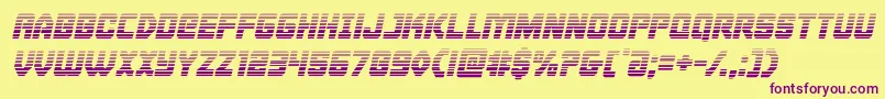 Cyborgroostergradital Font – Purple Fonts on Yellow Background