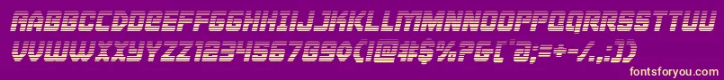 Cyborgroostergradital Font – Yellow Fonts on Purple Background